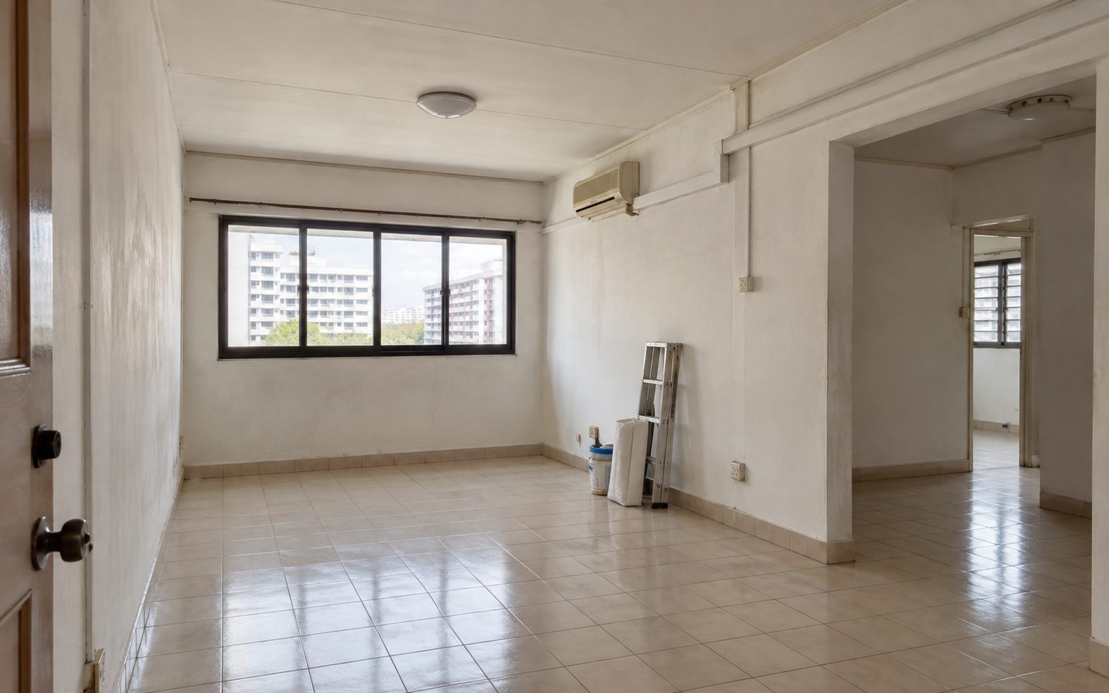 Empty HDB living room as handed over